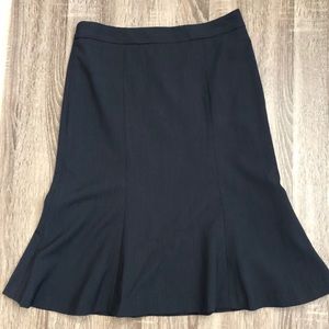 BR Navy Pinstripe Skirt